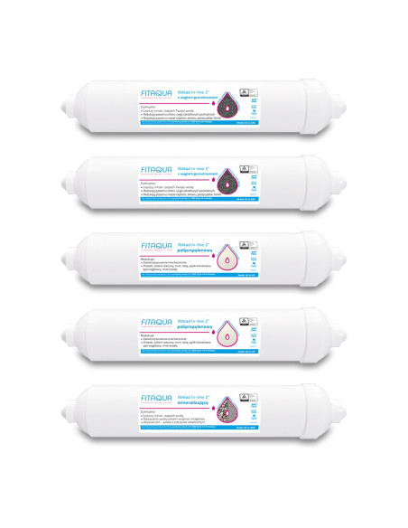 Półroczny zapas wkładów wymiennych do 6-stopniowego filtra molekularnego ALABASTER RO6