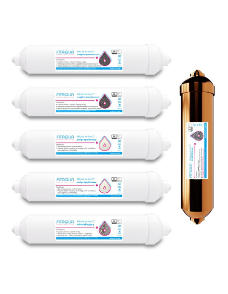 Pełen zapas wkładów wymiennych do 7-stopniowego filtra molekularnego ALABASTER RO7 REDOX