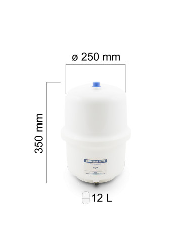 Zbiornik plastikowy 12 L - wymiary
