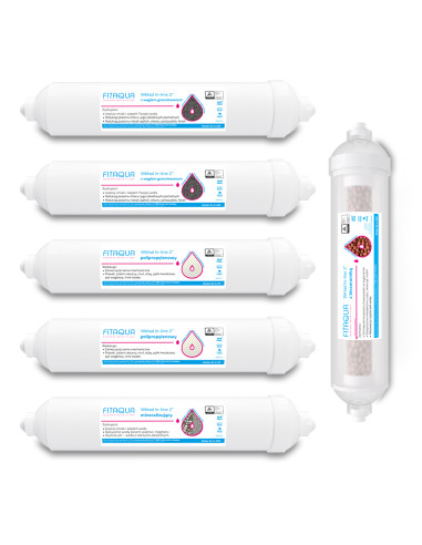 Półroczny zapas wkładów wymiennych do 7-stopniowego filtra molekularnego ALABASTER RO7