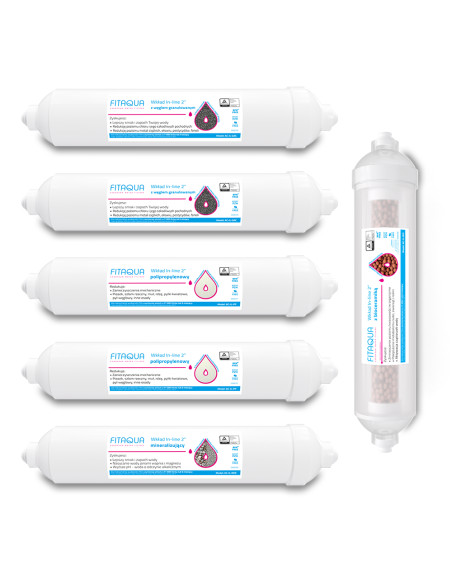 Półroczny zapas wkładów wymiennych do 7-stopniowego filtra molekularnego ALABASTER RO7