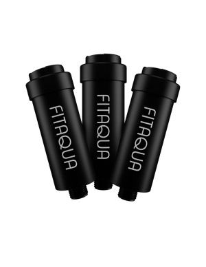 Zestaw Filtrów Prysznicowych Czarny FITAQUA | KDF, Duży Zapas Wkładów, Redukcja Chloru