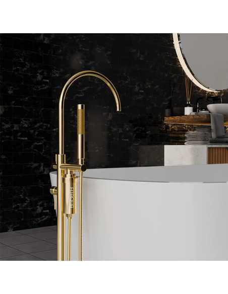 Filtr Prysznicowy Złoty FITAQUA | Usuwa Chlor, Złoże KDF, Zdrowa Skóra i Włosy