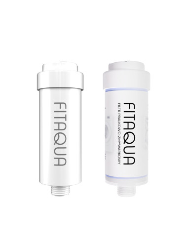Zestaw Filtr Prysznicowy biały + Filtr Pralkowo-Zmywarkowy | FITAQUA